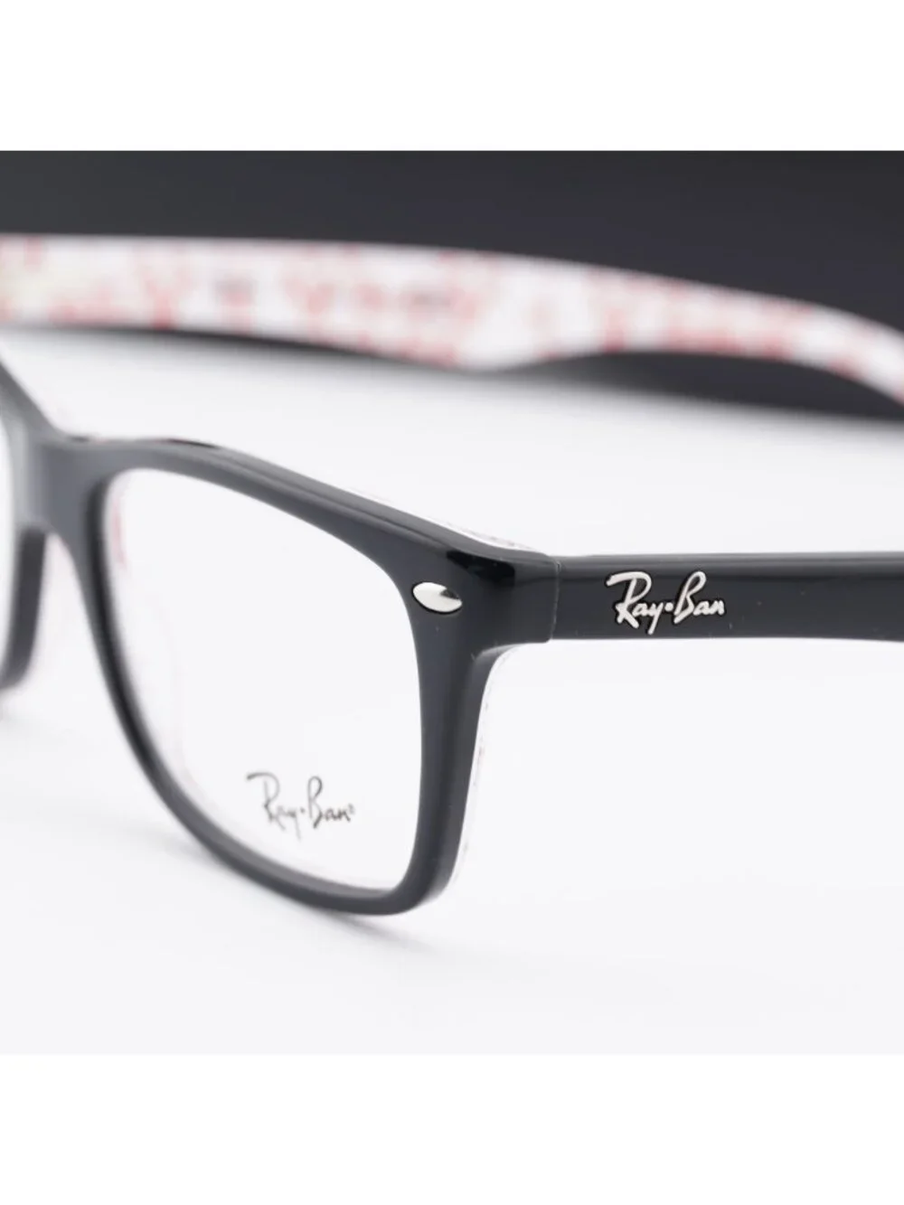 Ray Ban RX5228 5014 Square Eyeglasses 50mm – Black on White